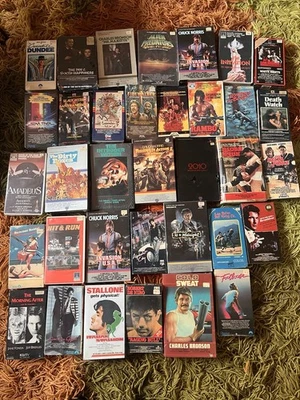 VHS Boxes Only Video Rental Store Display Sealed And Unsealed  No Tapes Lot 35 - Image 1 of 4