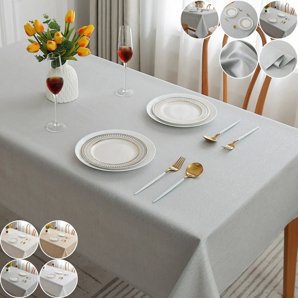 Glitter Table Cloth Jacquard Floral Wipe Clean Kitchen Dinning Tablewear Napkins - Image 1 of 1