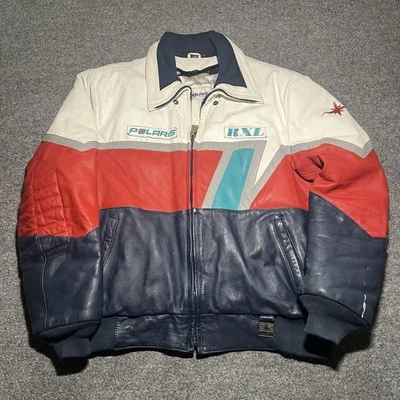 Chaqueta De Colección Polaris Para Hombres Grande Cuero Hein Gericke RXL Moto de Nieve Montar Foto 1 de 4