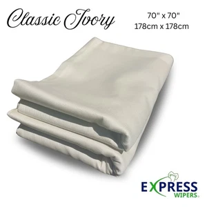Classic Ivory Tablecloth Ex-Hotel | 70" x 70" - Picture 1 of 2