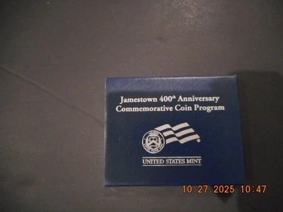 2009 P Jamestown 400th Anniv Silver proof $1 - box & COA - Image 1 of 4