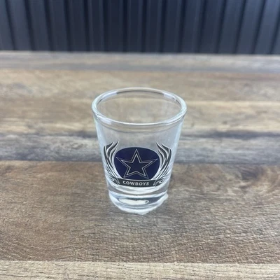 NFL Dallas Cowboys Vidrio Transparente con Logo de Estrella Azul Licencia Shot Glass Foto 1 de 4
