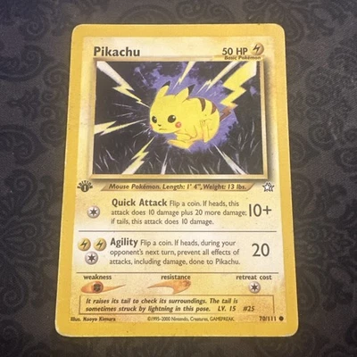 Pikachu 70/111 Neo Genesis Regular 1st Edition - Image 1 of 2
