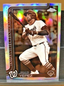 Tarjeta de béisbol 2025 Topps cromada #16 Juan Yepez refractor sepia/como nueva - Imagen 1 de 10