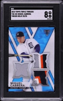 2015 Topps Triple Threads Miguel Cabrera PATCH 25/25 #T3D-MC SGC 8 NM-MT - Image 1 of 2