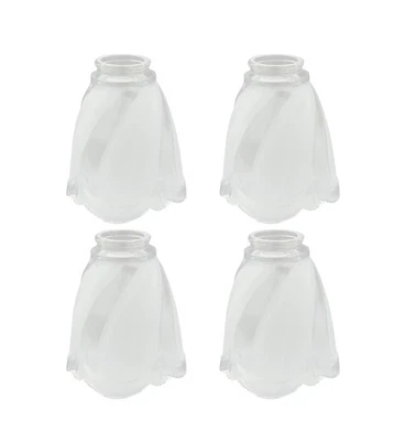 23058-4 Transitional Clear & Sandblasted Ceiling Fan Glass Shade.2-1/8"Fitter... - Image 1 of 4