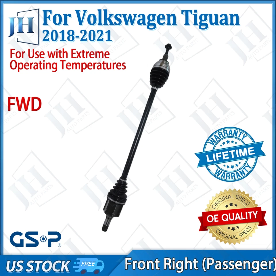 Eje CV pasajero delantero derecho original para Volkswagen Tiguan 2018-21 tracción delantera Xtreme Foto 1 de 4