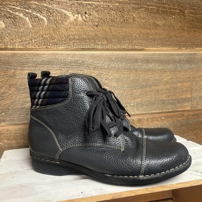 Botines para mujer Clarks 16724 Chukka de cuero gris con cremallera talla 10 Foto 1 de 4