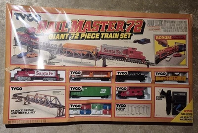 Juego de tren de larga distancia TYCo vintage, 72 piezas escala HO, caja original Foto 1 de 4