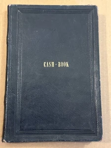 1800s Handwritten Ledger Book w/ Marbled Pages Antique Cash Book Pittsburgh - Picture 1 of 20