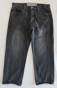 Avirex Men's Gray Jeans Sz. 38x31 Wide Leg / Baggy Leg Cotton - Picture 1 of 7