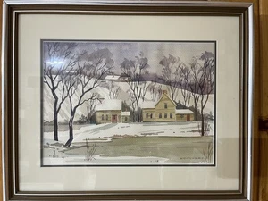 Vintage Aquarell Original Und Signiert Vom Künstler M.D. Plummer - Bild 1 von 3
