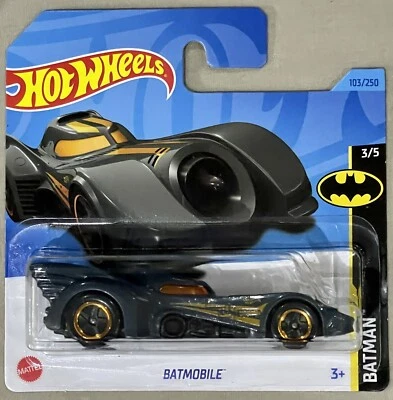 HOT WHEELS 2023 - BATMOBILE - #103/250 - BATMAN - SHORT CARD *NEW COLOUR* - Image 1 of 2