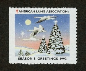 1993 Snow Geese/Trees US Christmas Holiday Seal VF-XF MNH - Picture 1 of 3