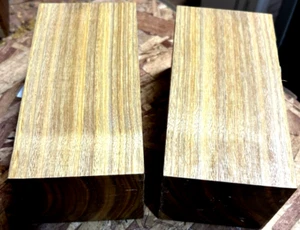 TWO STUNNING KILN DRIED CANARYWOOD TURNING BLANKS LATHE WOOD LUMBER 3" X 3" X 6" - Picture 1 of 1