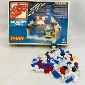 Vintage Loc Blocs Dr. Smurf's Office #1475 Incomplete 1982 Entex No Instructions - Picture 1 of 9