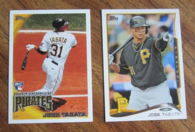Jose Tabata Lot of 2 DIFFERENT Topps Trading Cards w/1 ROOKIE MLB Pirates - Image 1 of 2