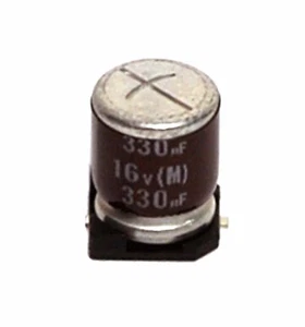 25pc SMD Electrolytic Capacitor 330uF 16V +85℃ φ8x10mm RV-16V331MG10U-R ELNA - Picture 1 of 5