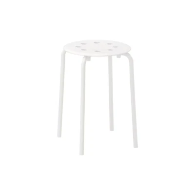 Ikea Marius Stapelhocker, Weiß & Schwarz, Sitzhocker, Stapelbar, Platzsparend - Bild 1 von 4