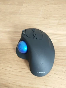 Nulea M501 Wireless Trackball Mouse, USB & Bluetooth - Black / Blue - Picture 1 of 6