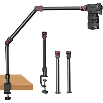 Phone / Camera Desk Mount Stand 3-Section Flexible Detachable Magic Arm For DSLR - Image 1 of 4