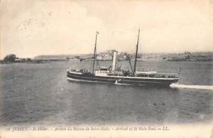 CPA ROYAUNE UNI JERSEY ST HELIER ARRIVEE DU BATEAU DE SAINT MALO (rare  - Picture 1 of 1