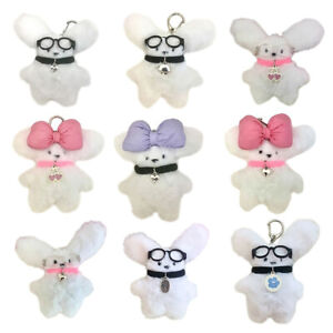 Cute Plush Pilot Rabbit Doll Key Chain Bag Charms Toy Soft Pendant Gift DecGU