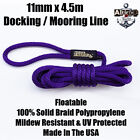 Docking Braid Dock Rope 11mm x 4.57m / 15ft Polyproplylene Mooring Line Purple! 