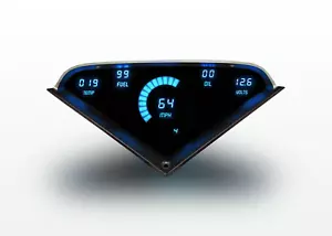 1955-1959 Chevy Truck Digital Dash Panel Teal LED Gauges Made In The USA - Picture 1 of 14
