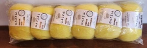 6 Pack Gazzal Super Kid Mohair 64431 Yellow 25g 0.88 Oz 259 Yards Each NEW - Picture 1 of 5