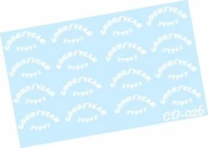CD_026-C Goodyear Eagle tire stickers White only DECALS - Picture 1 of 1