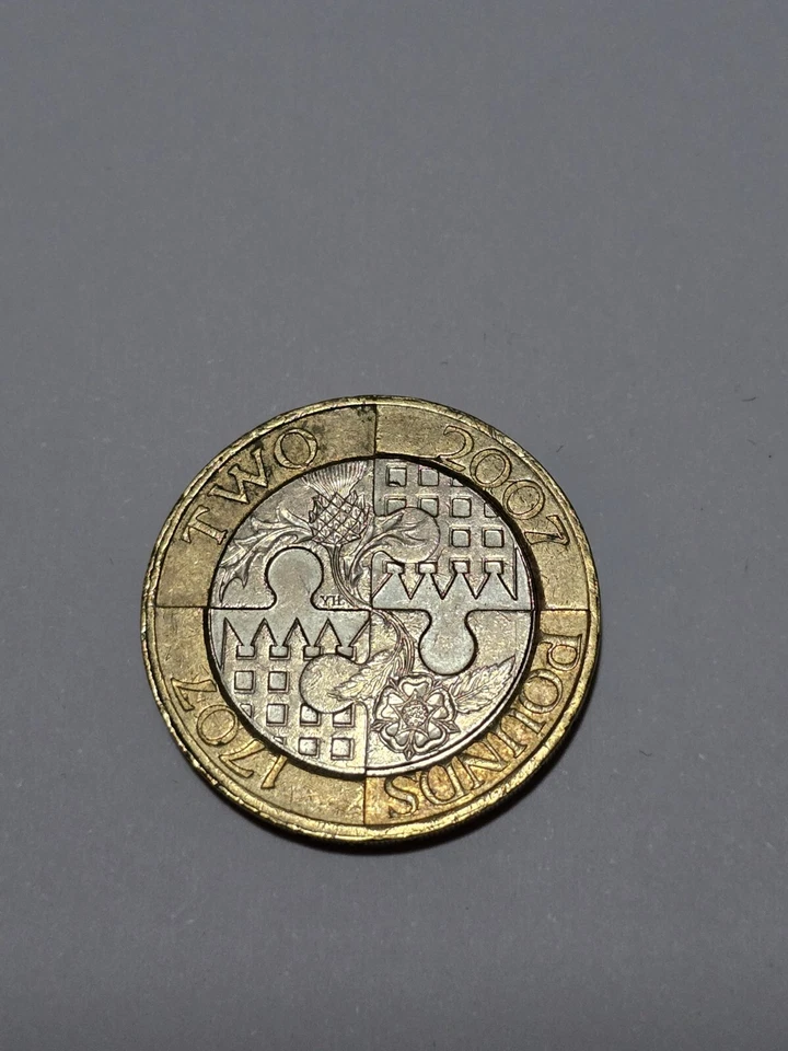 2007 Act of Union £2 pound Coin - Circulated  - Image 1 of 1