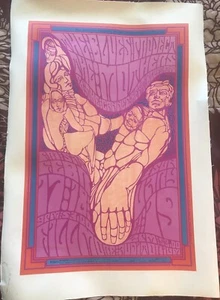Original Billy Graham Presents MOTHERS & Canned Heat Concert Poster/Backing - Picture 1 of 6