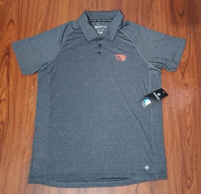 NEW Men’s OREGON STATE BEAVERS '47 Brand Golf Polo Shirt  Gray Size Large - Image 1 of 3
