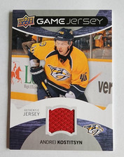 2012-13 Upper Deck Game Jersey Andrei Kostitsyn Nashville Predators - Jersey RED