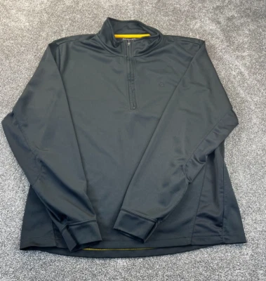 Camisa Pullover Antigua Marca Azul Marino Hombres XL 1/2 Poliéster Media Cremallera Manga Larga Negra Foto 1 de 4