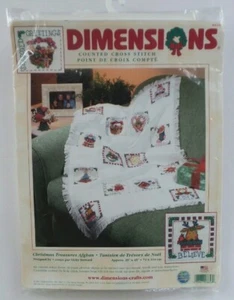 Dimensions Cross Stitch CHRISTMAS TREASURES AFGHAN Kit Vicky Howard Sealed 8658 - Picture 1 of 8
