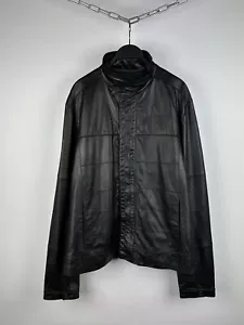 Vintage Puma Ferrari 10th Anniversary Partnership Black Leather Jacket Men’s XL - Picture 1 of 21