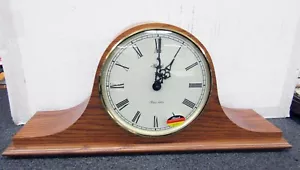 HERMLE MANTLE CLOCK -LARGE TAMBOUR STYLE WITH GERMAN DUAL CHIME MOVEMENT - Picture 1 of 1