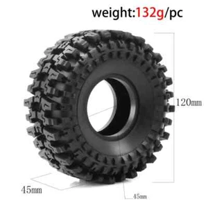 120mm 1,9" Gummireifen Rad Reifen für 1:10 RC Crawler Auto Axial SCX10 90046 TRX4 - Bild 1 von 7