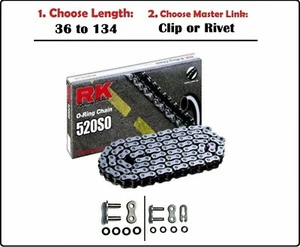 RK 520 SO Oring Motorcycle Drive Chain Natural with Clip or Rivet Master Link - Picture 1 of 1