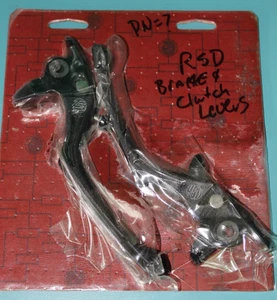 BRAKE & CLUTCH LEVERS Roland Sands Design RSD BLACK + CUTOUTS ALUMINIUM HARLEY - Bild 1 von 16