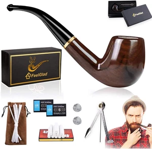 Set Di Pipa per Tabacco 5 in 1 – Fischietto per Tabacco in Legno E Altri Accesso - Foto 1 di 12