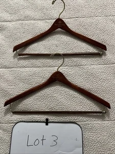 2 The Custom Shop Tailors Suit Hangers wood Coat Pants Slacks Bar High End Lot 3 - Picture 1 of 12