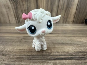 Littlest Pet Shop LPS weißes Lamm mit rosa Schleife und blauen Augen LPS #396 - Bild 1 von 7