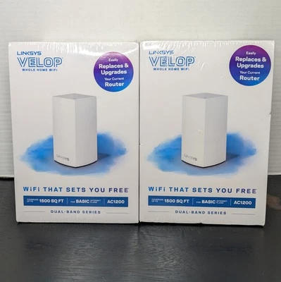 Linksys Velop Dual Band AC1200 Mesh WiFi System Bundle of 2 - Image 1 of 4