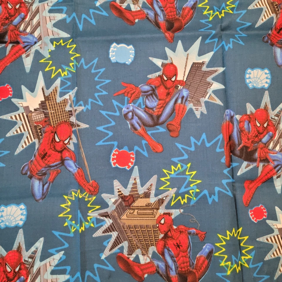 Tela de algodón Spiderman Marvel Springs Creative 2010 azul cómic 23 x 43 Foto 1 de 4