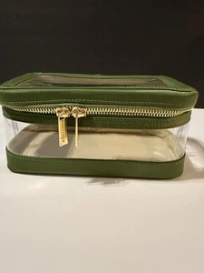 Neely & Chloe Green Clear Travel Case Makeup Organizer Toiletry Bag 8”x5” - Picture 1 of 6