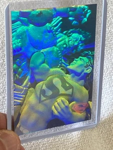 Tarjeta coleccionable Superman Holo Series 1996 Fleer/SkyBox plateada CHASE H1 DC - Imagen 1 de 3