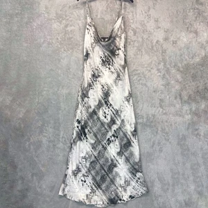 Vestido Maxi/Midi Vintage Años 90 Sin Mangas Estampado Serpiente Transparente Talla S - Imagen 1 de 9